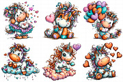 Whimsical Valentine Unicorn Clipart, an Illustration by Daily.Designs (Thumbnail 6 of 8)