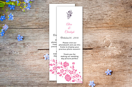 Photo Booth Place Card Template, a Card Template by retrographix