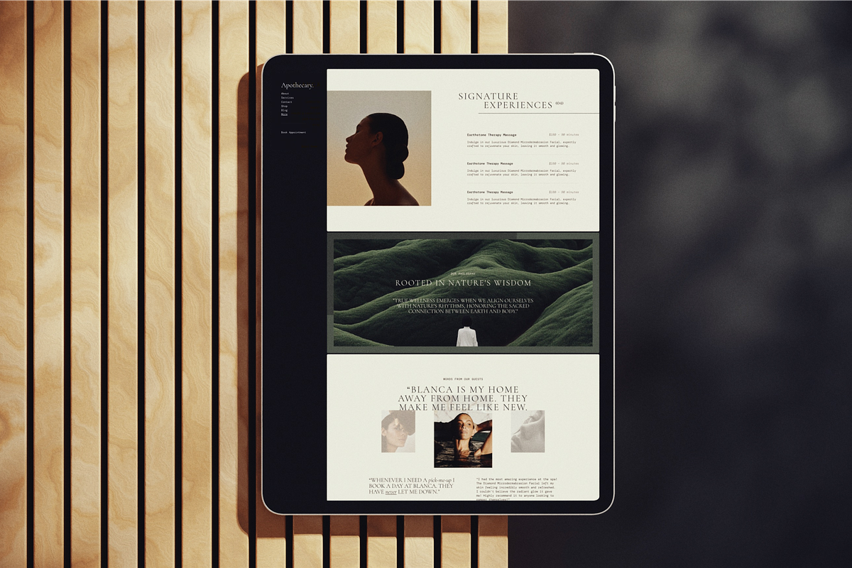 Wellness Spa Squarespace Template preview 3