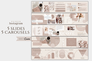 Powder Pink Coach Carousel Templates