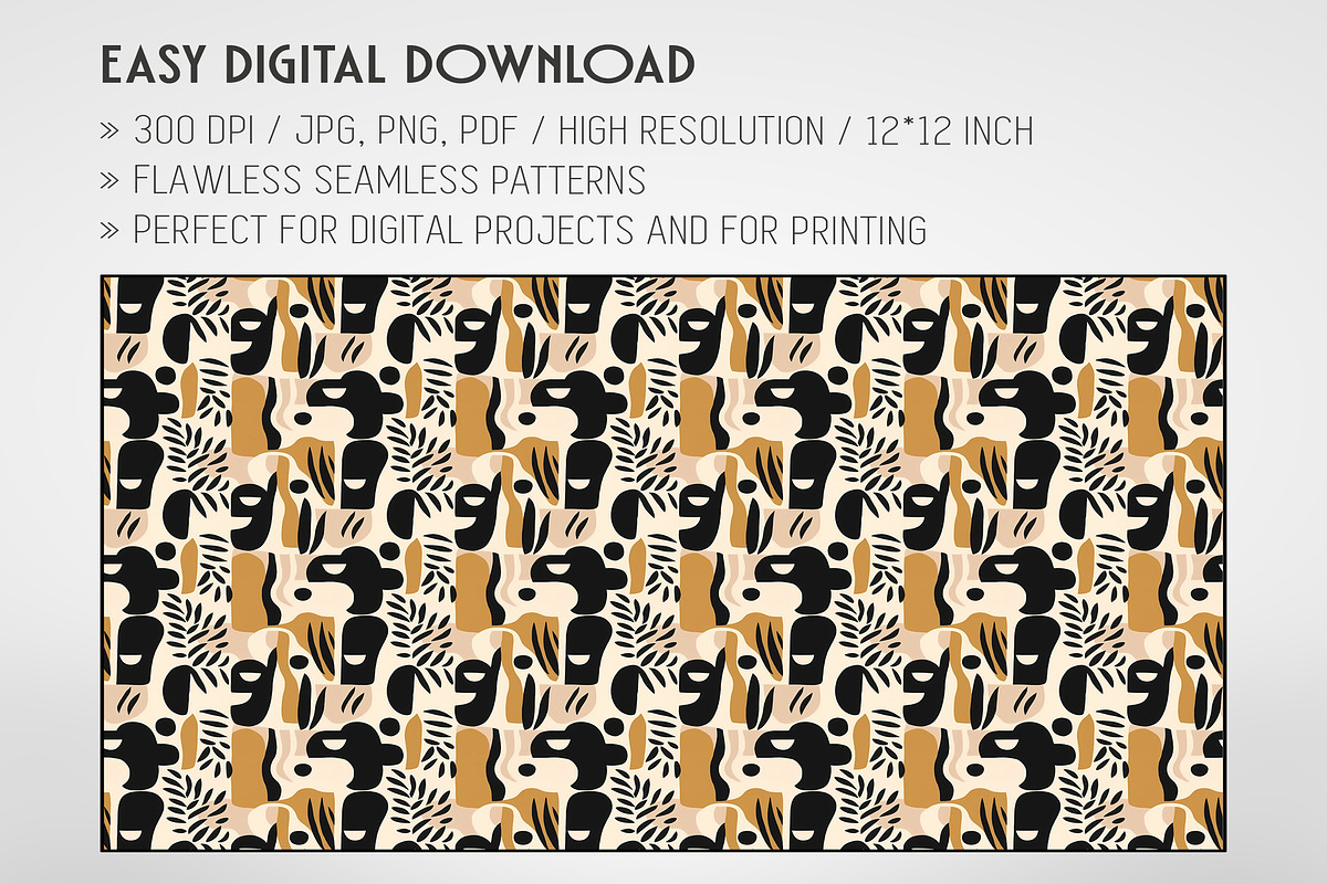 20 Seamless Matisse-style Patterns, a Pattern Graphic by Nordic Design (Photo 2 of 9)