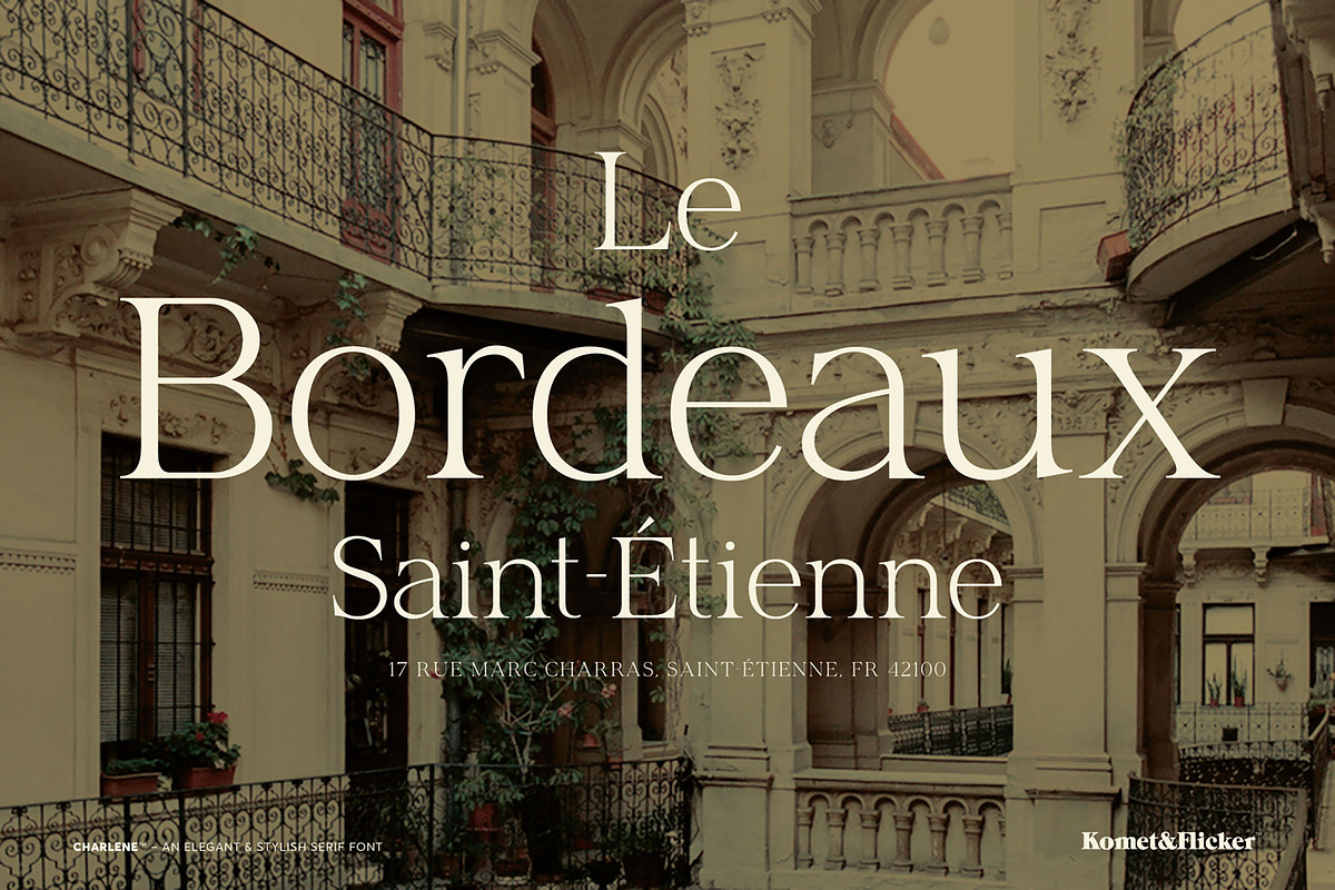 Charlene - An Elegant & Stylish Font, a Serif Font by Komet & Flicker (Photo 15 of 16)