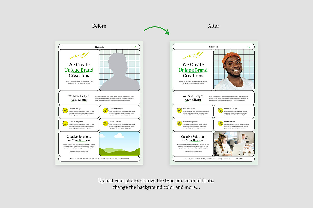 Digital Studio Flyer Canva Template, a Flyer Template by artbart (Photo 9 of 9)