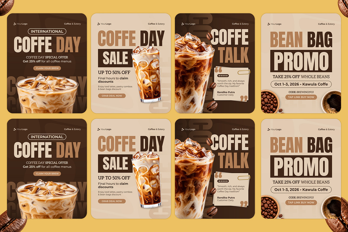 Coffe Day Instagram Post, a Social Media Template by Graphr (Photo 2 of 2)