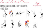 Aerial fitness pole dance outlines, a Person Illustration by Winged Graphics (Thumbnail 2 of 3)