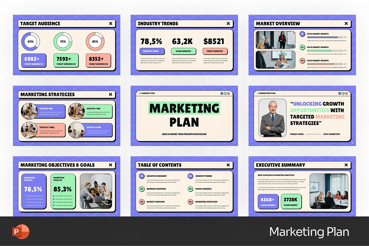 Marketing Plan Powerpoint Templates, a Presentation Template by Fit-tee (Photo 1 of 4)