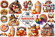 Happy Thanksgiving Clipart, an Illustration by RobertsArt (Thumbnail 1 of 7)