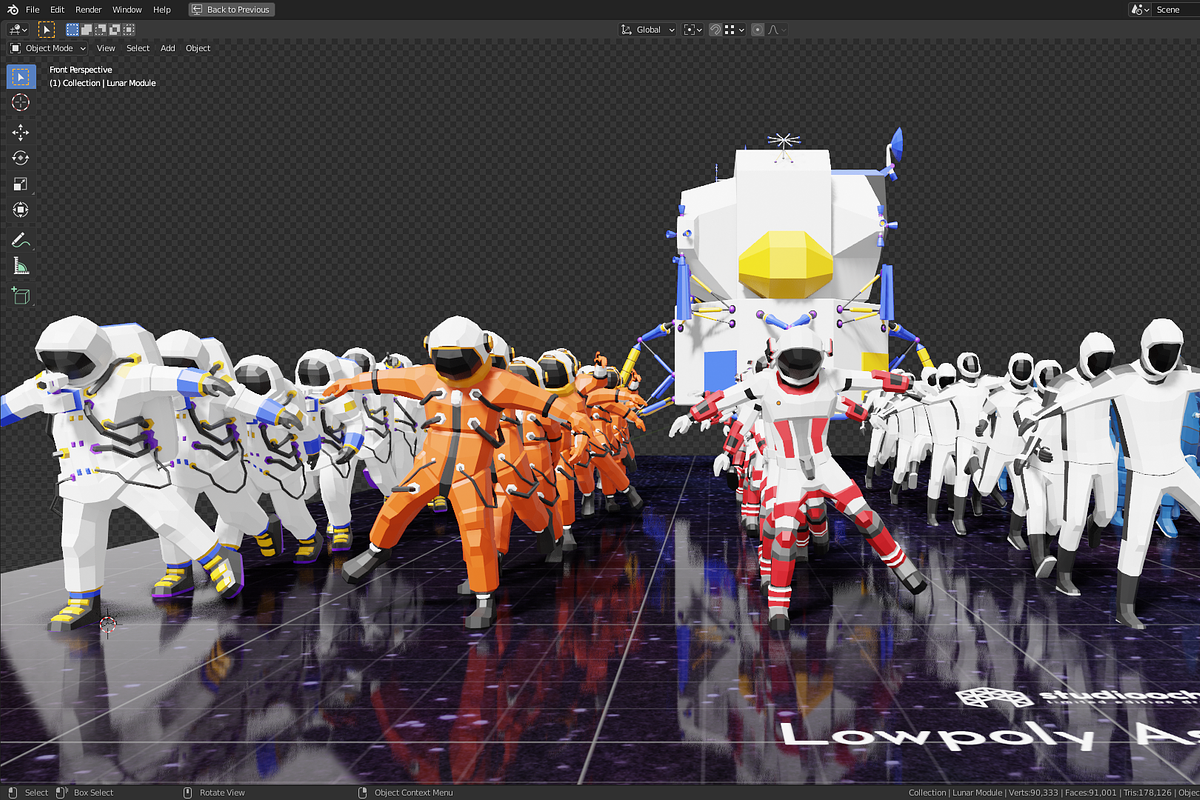 Low Poly Astronauts, a Characters & Person 3D Model by Studio Ochi (Photo 4 of 11)