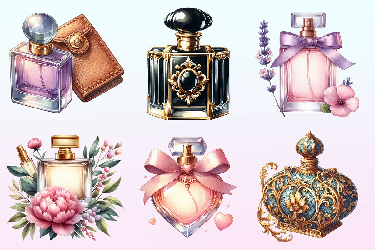 Watercolor Perfume Clipart., a Graphic by CitraGraphics (Photo 2 of 4)