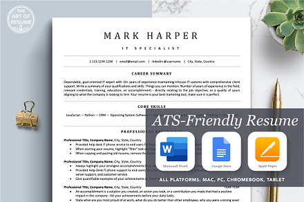 ATS Friendly Resume CV Template