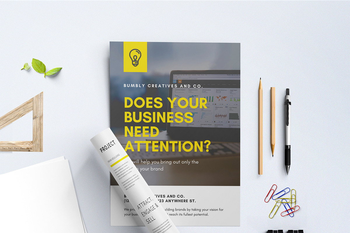 Flyer or Letterhead Mockup, a Print Template by 2M GRAPHICS DESIGN (Photo 2 of 7)
