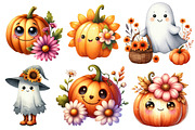 Watercolor Retro Halloween  Clipart, an Illustration by Designworld (Thumbnail 5 of 6)