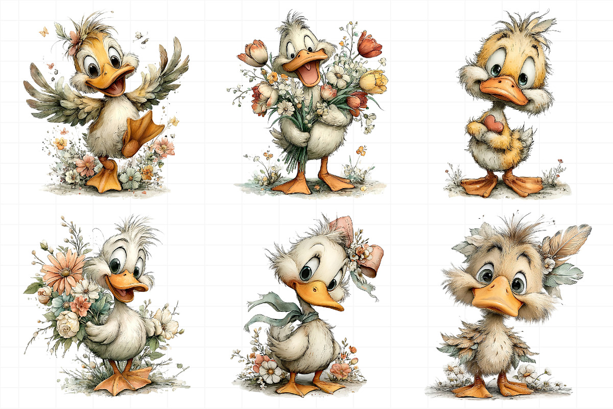 Whimsical Mother's Day Duck Clipart, an Illustration by Daily.Designs (Photo 4 of 7)