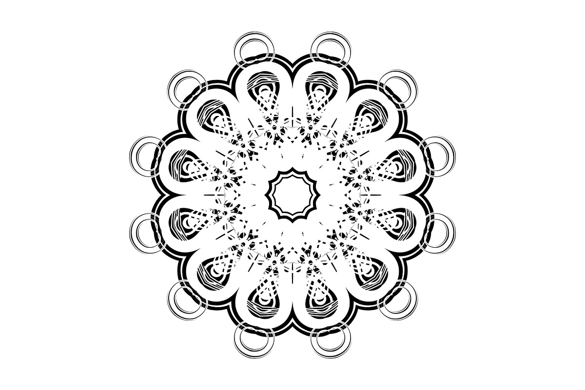 Elegant Mandala Line Art Collection, a Decorative Illustration by NJ Himel (Photo 92 of 101)