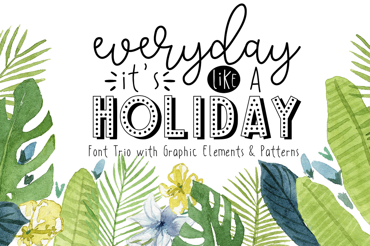 Font Trio - HITS (Holiday Package), an Illustration by Collapse Std. (Photo 1 of 7)