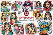 Pop-Art Girl Clipart PNG, an Illustration by Dream Creation (Thumbnail 1 of 5)