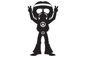 Cute Hippie Silhouette