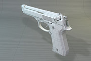 Low Poly Beretta M9, an Object 3D Model by CreativeeArt (Thumbnail 6 of 9)