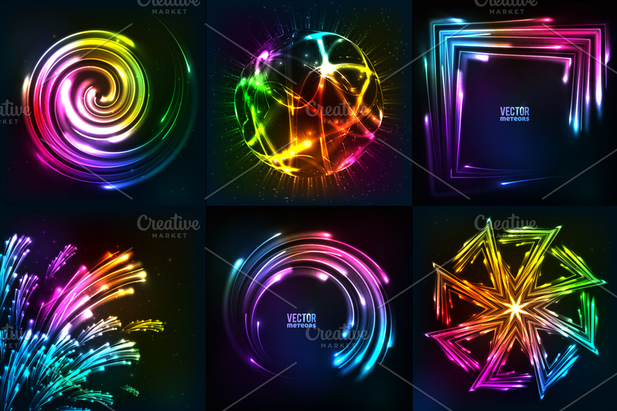 20 shining cosmic lights backgrounds preview 3