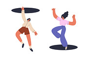 People jumping out of holes set, a Person Illustration by Good Studio (Thumbnail 5 of 9)