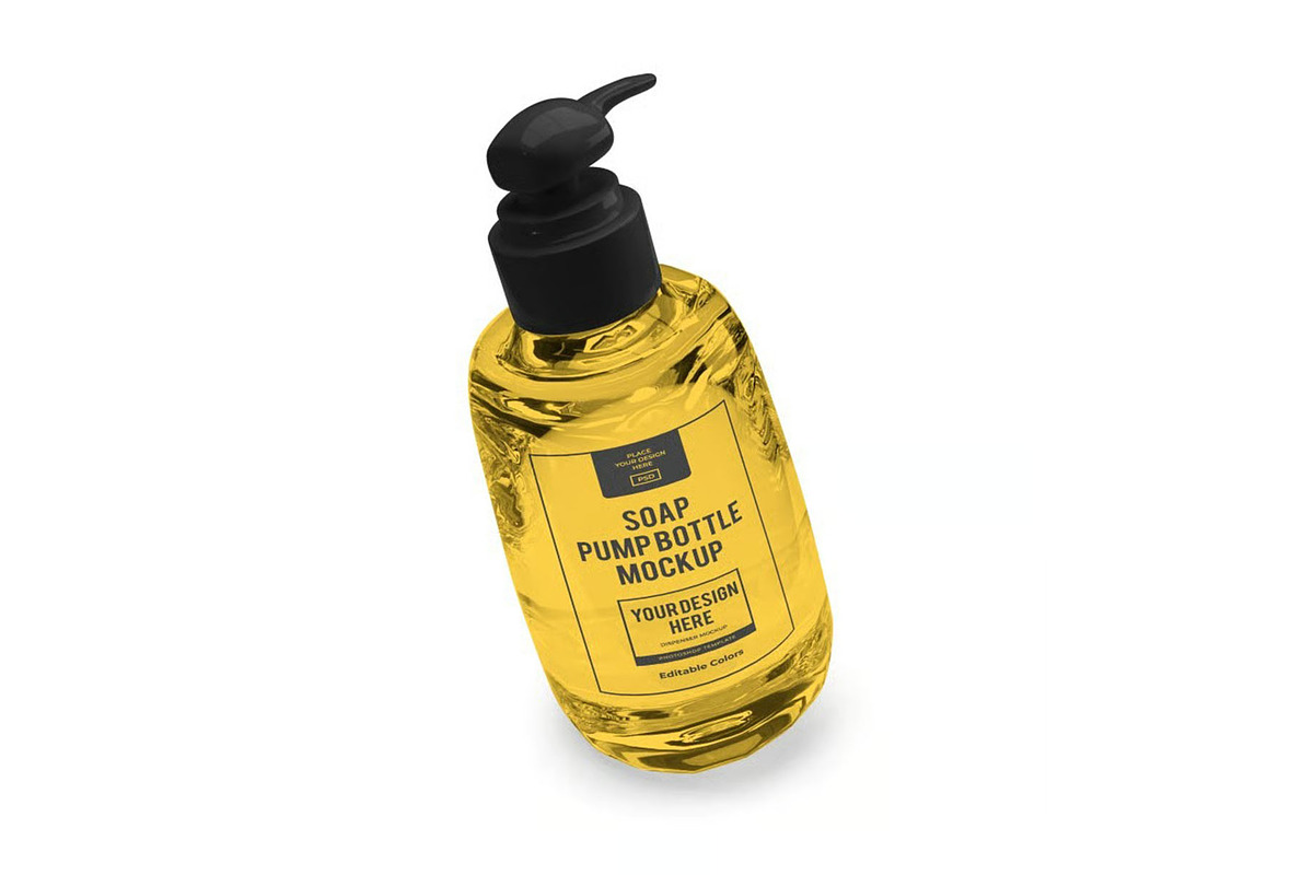 Soap Pump Bottle Mockup Template Set, a Household Mockup by DesignRushMarket (Photo 3 of 11)