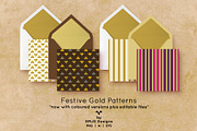 Festive Gold Patterns, a Pattern Graphic by HMJS Designs (Thumbnail 1 of 7)