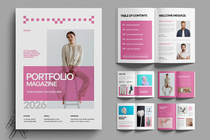 Modern Portfolio Magazine Template, a Magazine Template by MightyDesign