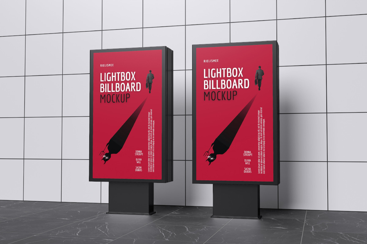 Lightbox Billboard Mockup Bundle Set, an Advertising Mockup by Rielismee (Photo 3 of 5)
