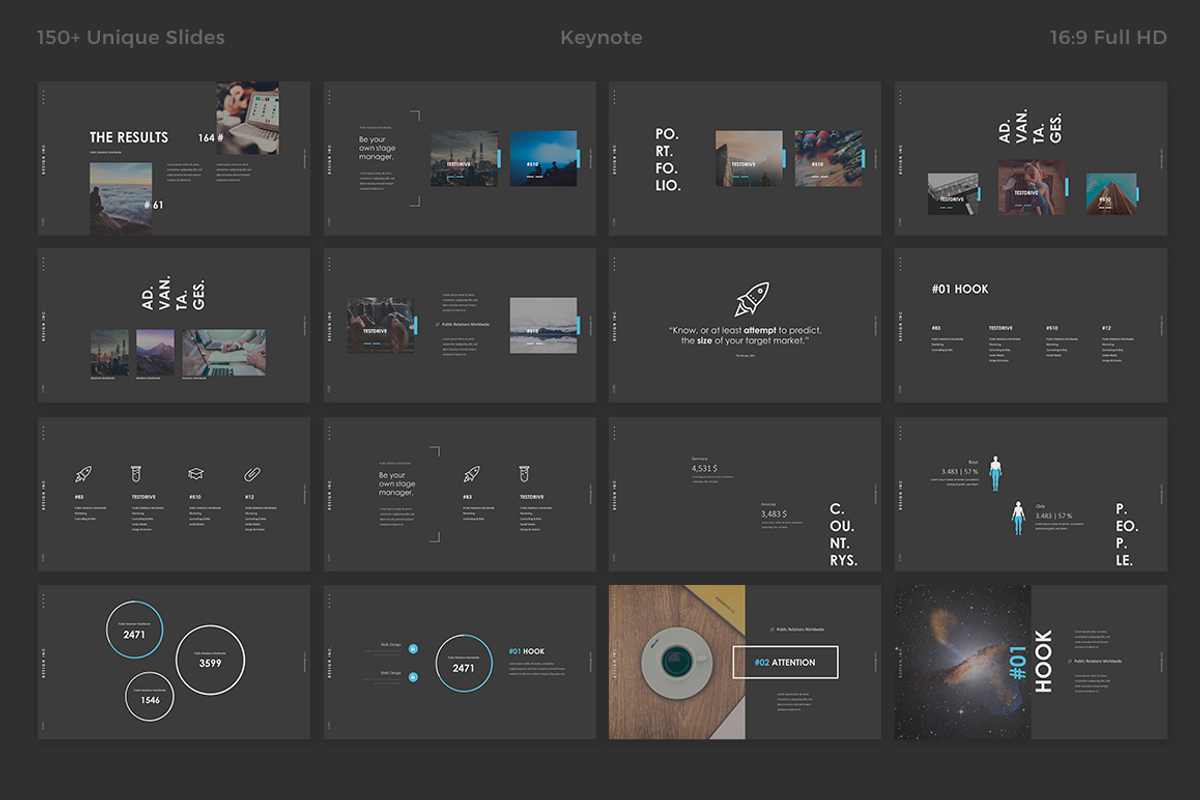 DARK Keynote Template, a Presentation Template by Haluze (Photo 7 of 10)