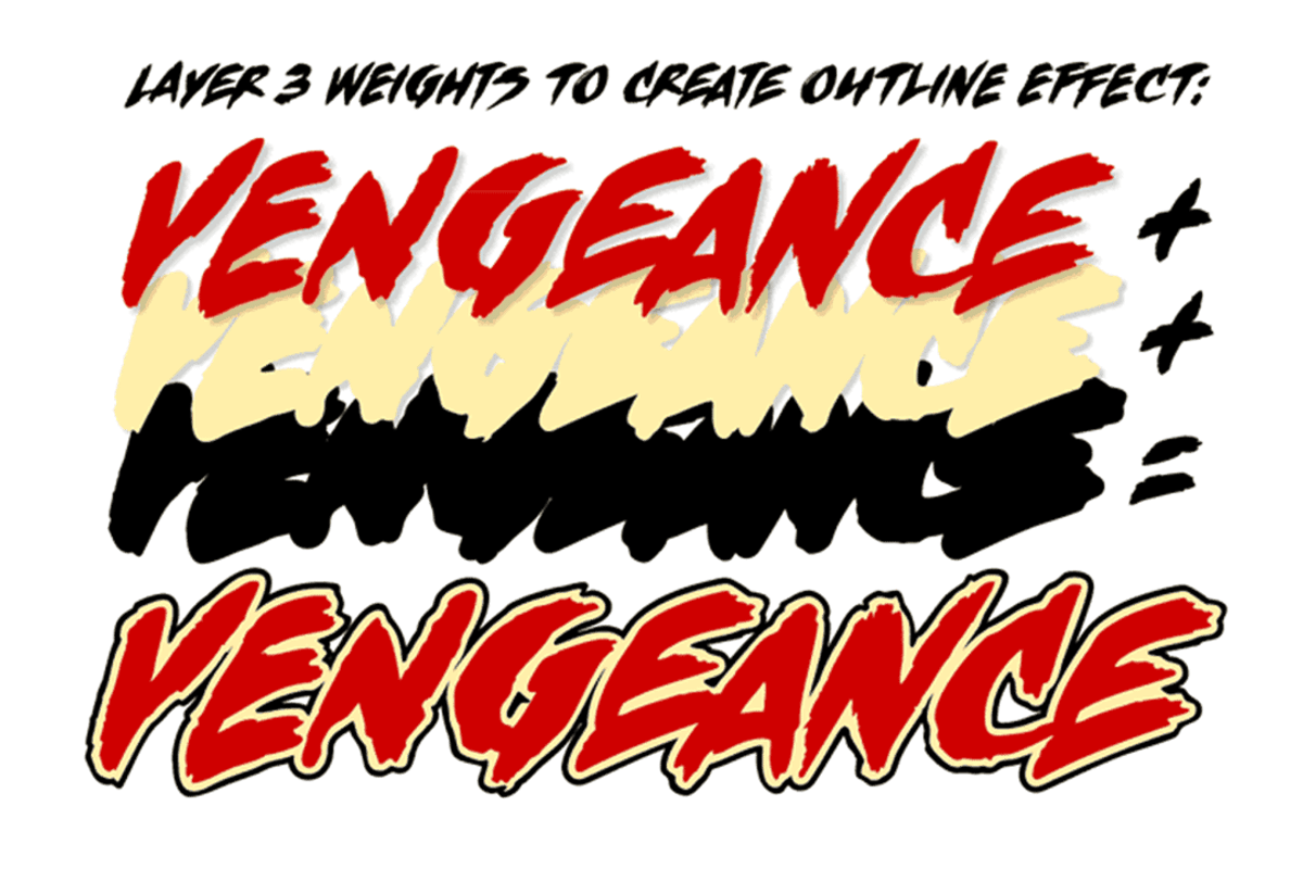 Vengeance is Mine Brush Comic Font preview 4