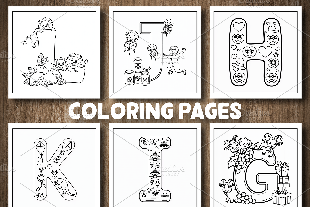 Alphabet Latter Coloring for Kids, an Education Illustration by Design Station (Photo 4 of 5)