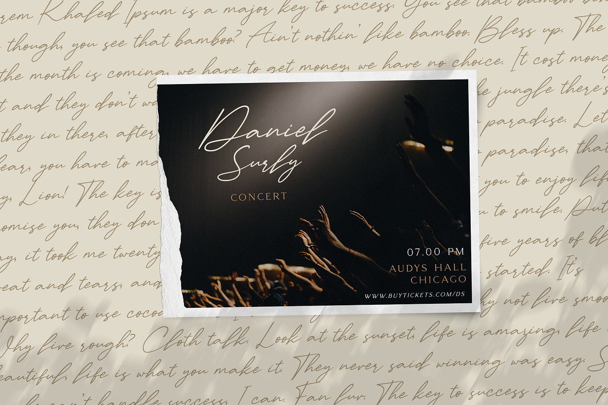 Audys - Elegant Script Font, a Script Font by Craft Supply Co. (Photo 8 of 9)