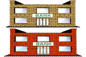 Toon Textured Small Bank Building