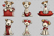 Whimsical Valentine Dog Clipart, an Illustration by Sublimation Artist (Thumbnail 4 of 6)
