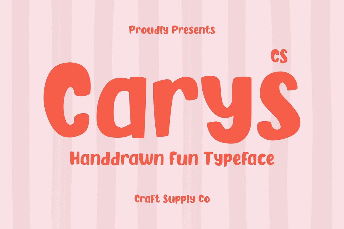 CS Carys – Playful Display Font, a Sans Serif Font by Craft Supply Co. (Photo 1 of 8)