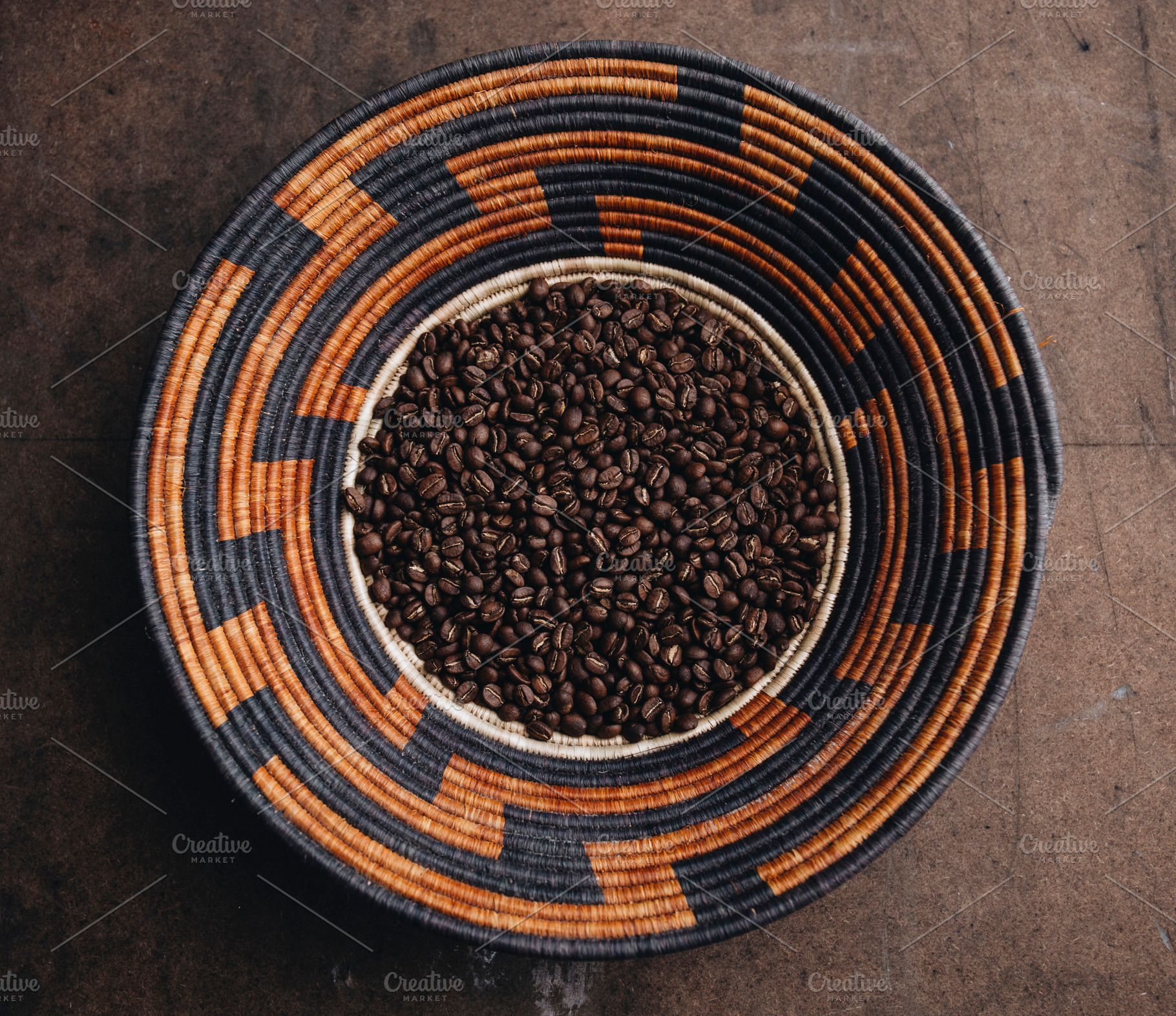 Coffee beans in a basket, a Photo by Knox Stock