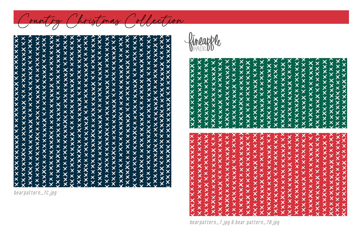 Christmas Bears Digital Paper, a Pattern Graphic by FINEAPPLE (Photo 7 of 10)
