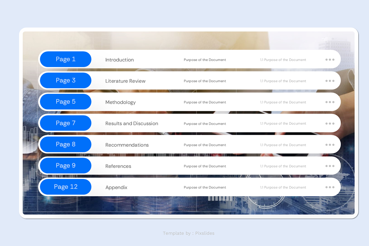 Table of Content PowerPoint preview 5