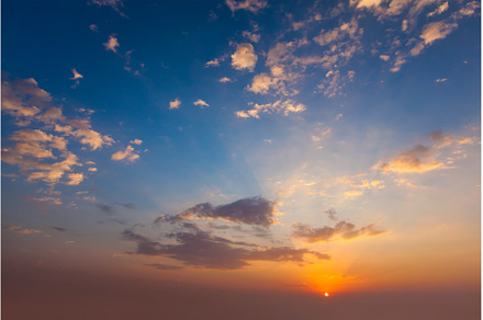 Evening sky with clouds, a Nature Photo by f9photos