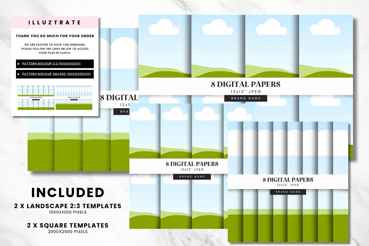 Canva Cover for 8 Digital Papers, a Presentation Template by illuztrate (Photo 2 of 8)