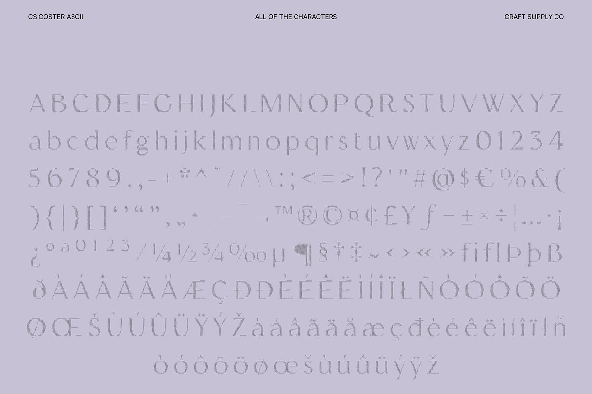 CS Coster Ascii, a Sans Serif Font by Craft Supply Co. (Photo 8 of 8)