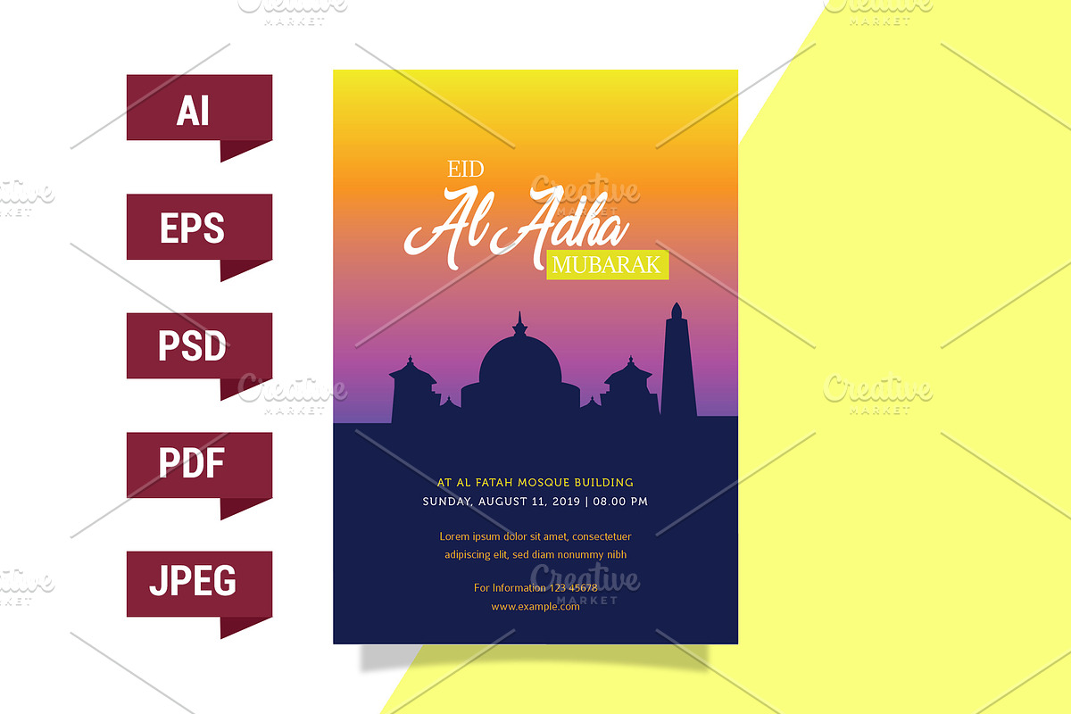Eid Mubarak Al Adha Flyer Vol 4, a Flyer Template by bungamustia (Photo 1 of 4)