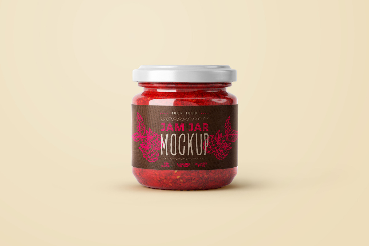 Jam Jar Mockup Set | Label Design, a Cups & Container Mockup by Deeplab (Photo 13 of 14)