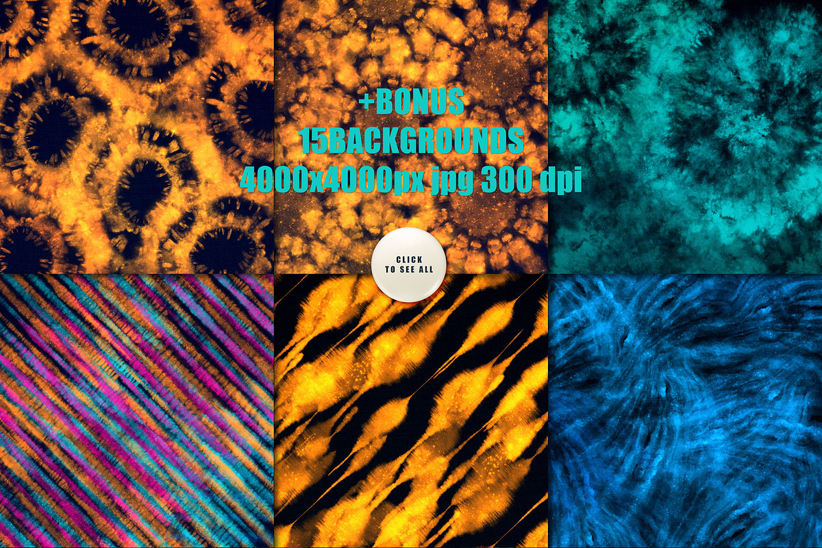 Galaxy Tie Dye Stamp Brushes, a Brush Add-On by OlgaRom (Photo 4 of 13)