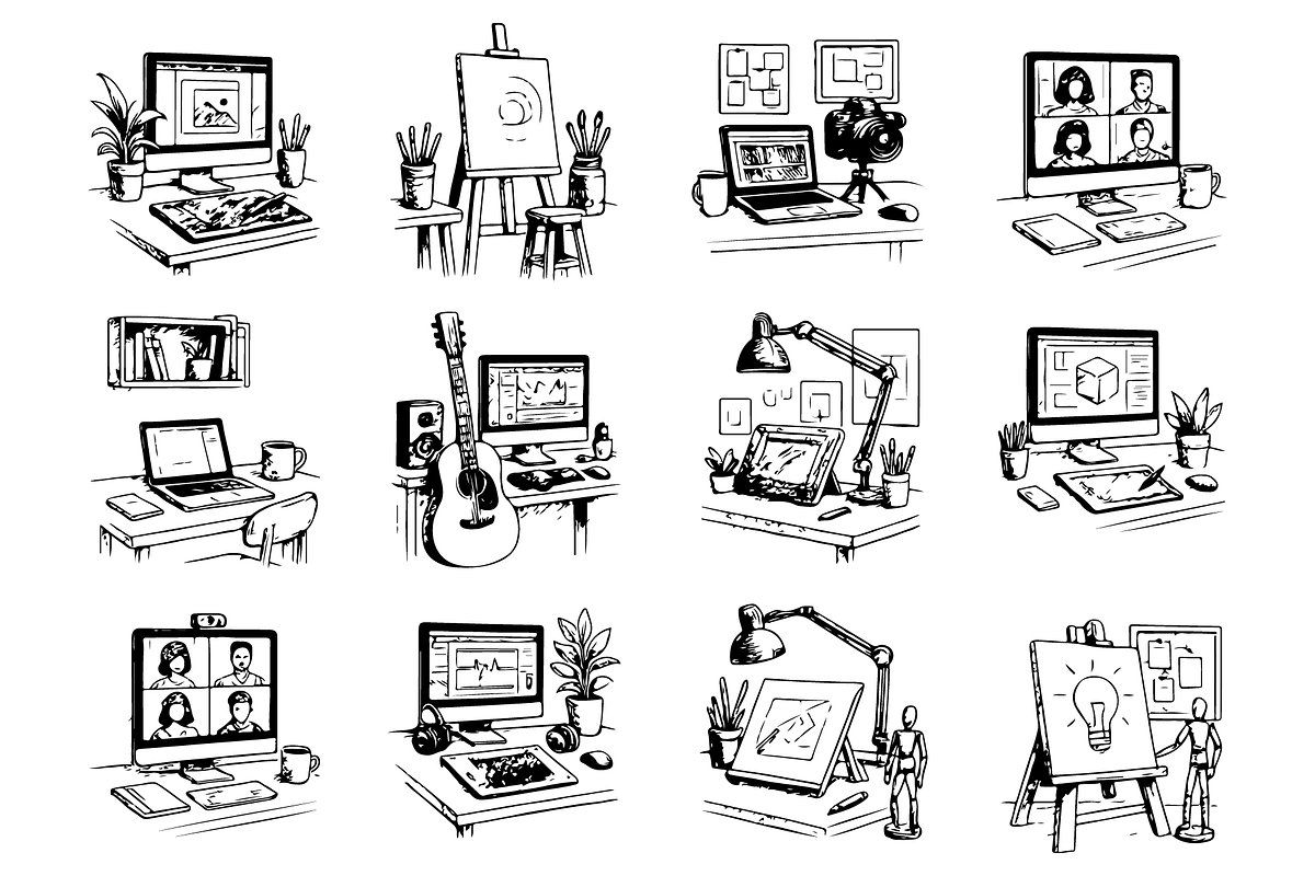 Creative Workspace Set, an Object Graphic by RT Studio (Photo 2 of 4)