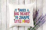 Big Heart Little Minds Teacher PNG, an Illustration by Designking (Thumbnail 3 of 4)