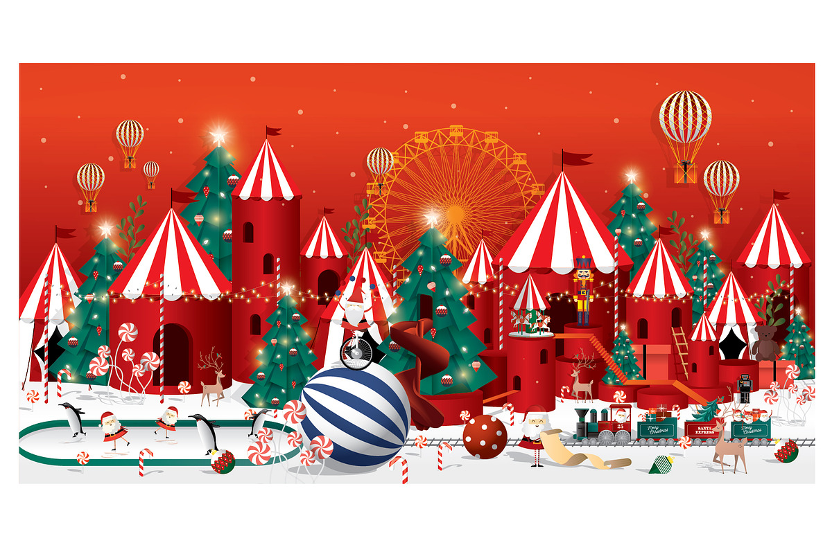 winter wonderland vector, an Illustration by lyeyee