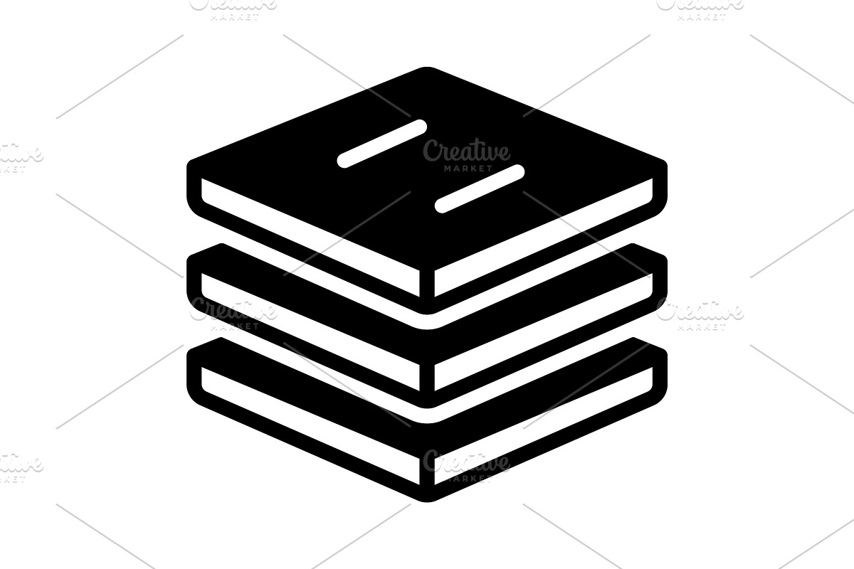 Layer flake solid icon, a Solid Icon by Creative priyanka