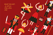 Nutcracker Christmas Set Vector, an Animal Illustration by Masherdraws (Thumbnail 2 of 7)