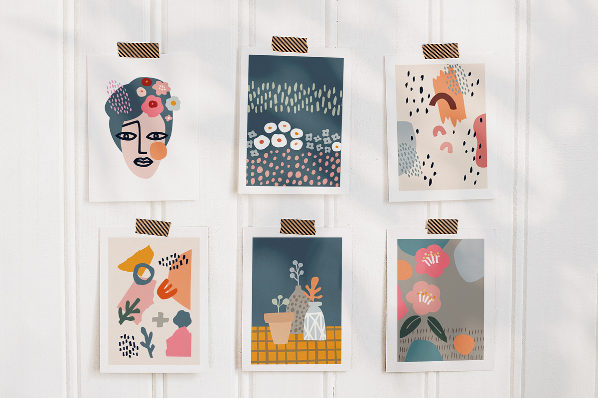 140 abstract cut out spring set, a Decorative Illustration by Tabita's shop (Photo 2 of 17)